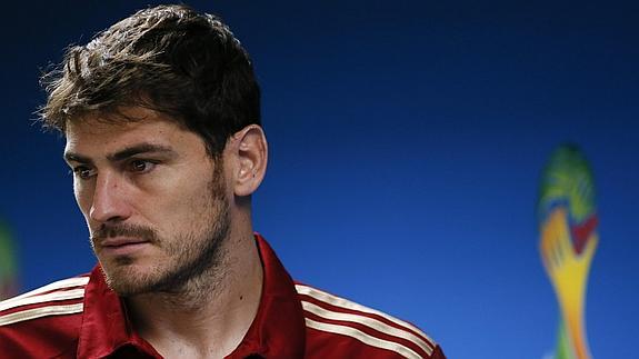 Casillas, durante la rueda de prensa. 