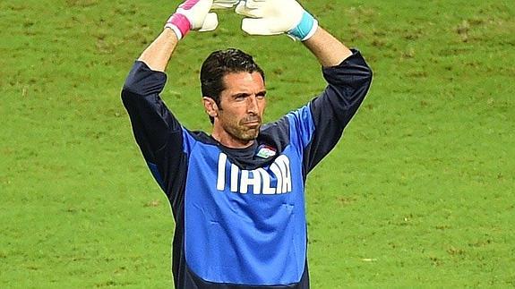 Buffon, durante un entrenamiento.