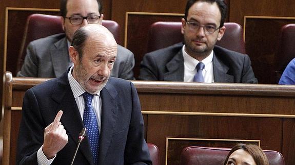 El secretario general del PSOE, Alfredo Pérez Rubalcaba.