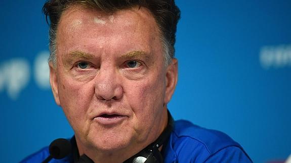 Van Gaal, durante una rueda de prensa. 