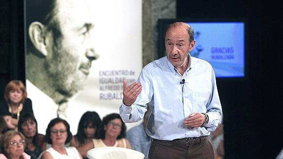 El secretario general del PSOE, Alfredo Pérez Rubalcaba. 