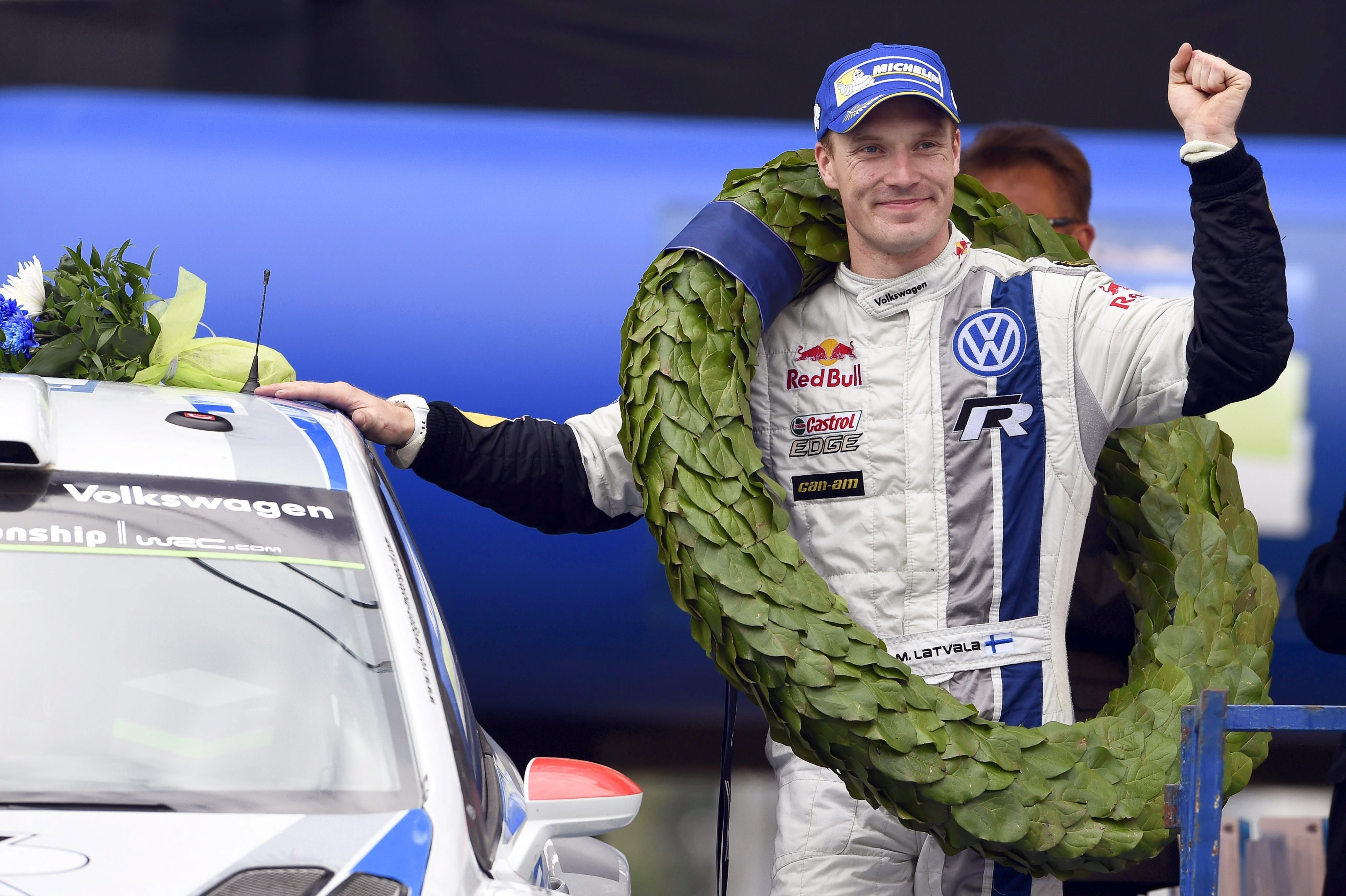 Latvala celebra su triunfo. 