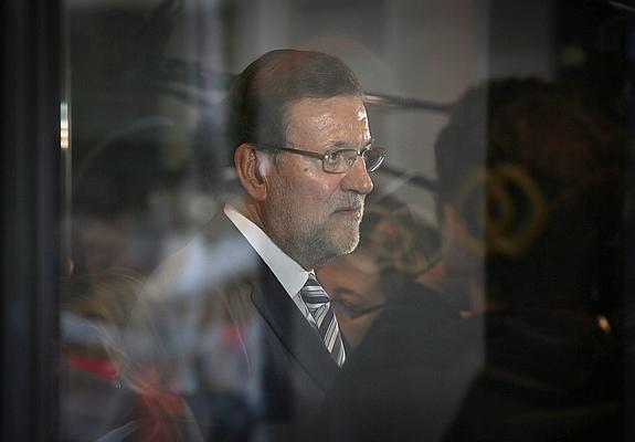 Rajoy, a su llegada a la cumbre.