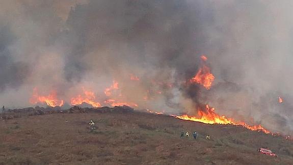 Vista de un incendio forestal el pasado verano. 