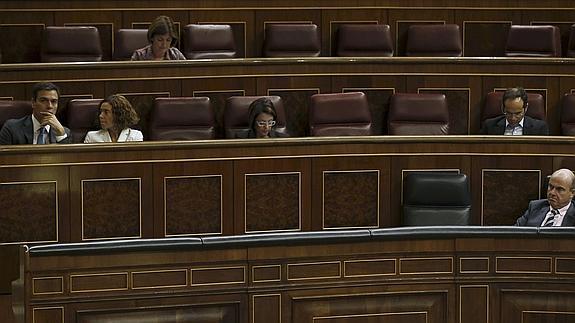 Pedro Sánchez, en un pleno del Congreso. 