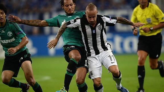 Stoch, en un partido con el PAOK. 