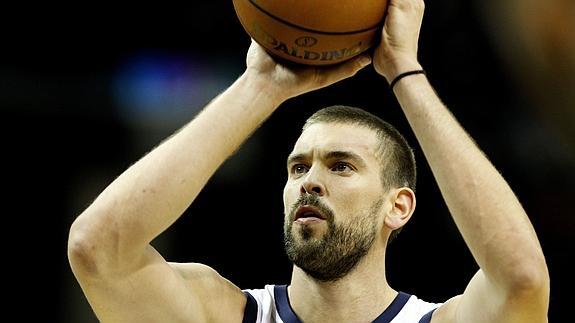 Marc Gasol, en un partido de pretemporada. 