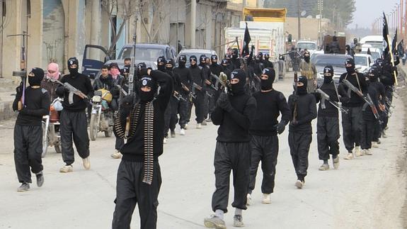 Combatientes del grupo yihadista Estado Islámico. 