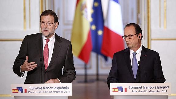 Mariano Rajoy y François Hollande. 