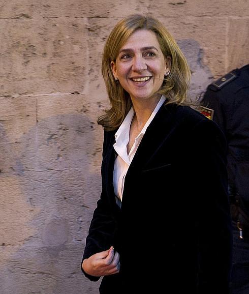 La infanta Cristina, el día de su declaración.