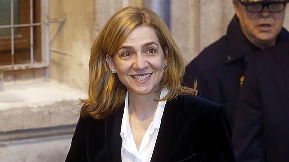 La infanta Cristina, en Palma de Mallorca. 