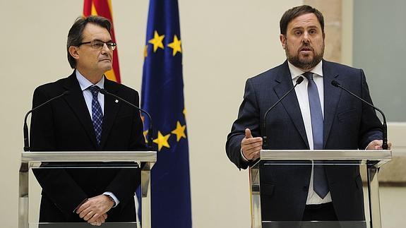 Artur Mas y Oriol Junqueras. 