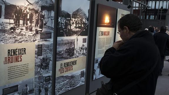 Exposición 'Hiroshima y Nagasaki: 70 años de la boma' en Barcelona. 