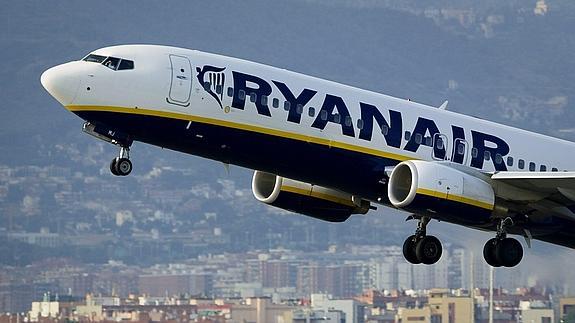 Avión de Ryanair. 