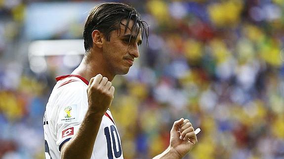 Bryan Ruiz, en un partido con Costa Rica. 