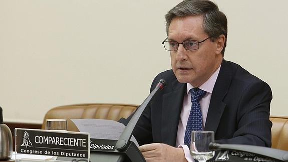 El director general de la Agencia Tributaria, Santiago Menéndez, en el Congreso. 