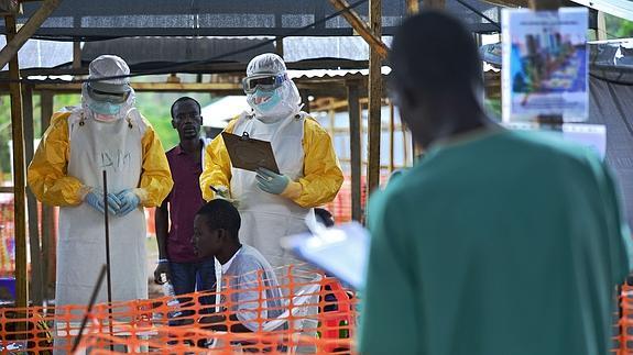 Centro de Medicos Sin Fronteras en Sierra Leona. 