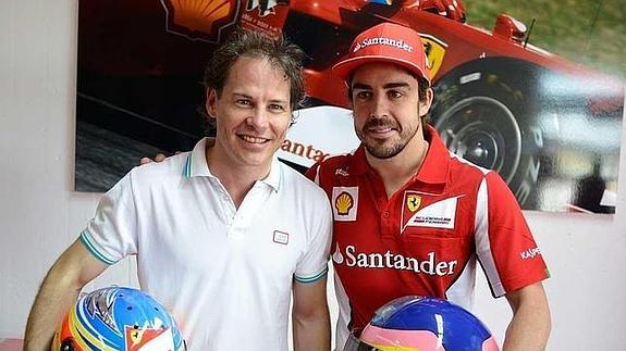 Villeneuve y Alonso en su etapa de Ferrari.