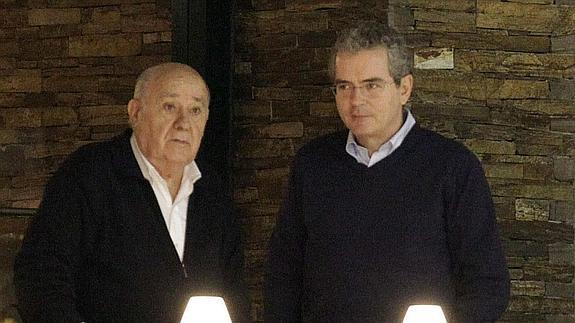 Amancio Ortega (i) y Pablo Isla (d).