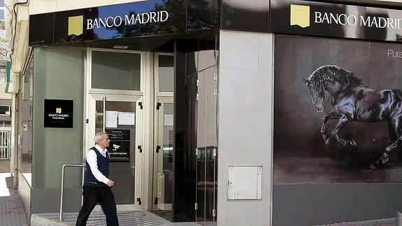 Una oficina de Banco Madrid. 