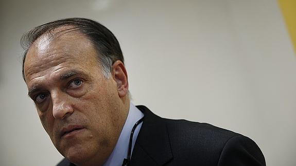 El presidente de la LFP, Javier Tebas.  