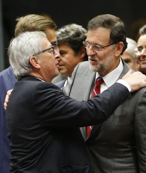 Jean-Claude Juncker y Mariano Rajoy. 