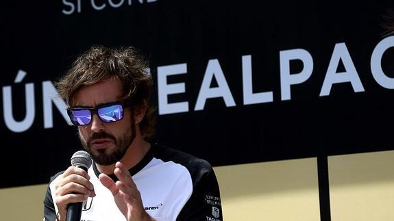 Fernando Alonso, en un acto. 