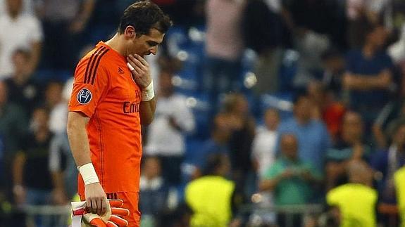 Iker Casillas, tras el partido ante el Espanyol. 