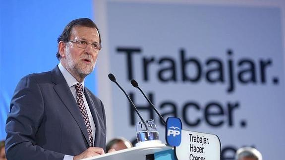 Mariano Rajoy, durante un mitin.