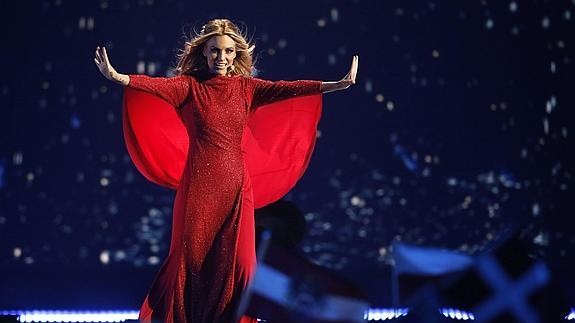 Edurne, durante su actuación en Eurovisión.