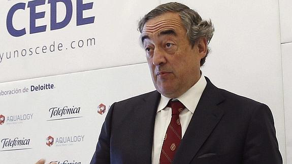 El presidente de CEOE, Juan Rosell