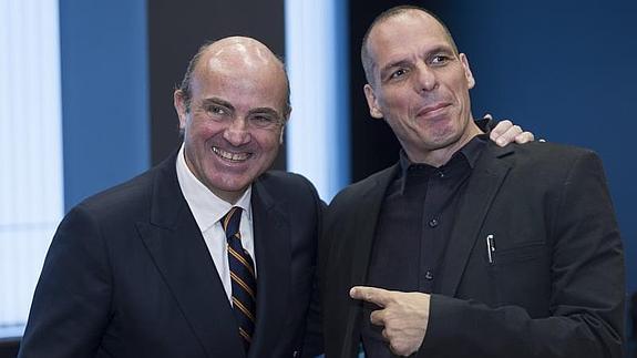 De Guindos y Varoufakis. 