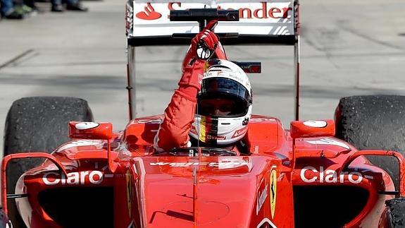 Vettel, después de ganar el GP de Hungría. EFE