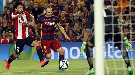 Iniesta, durante el partido. 