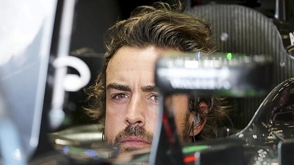 Fernando Alonso, en el circuito de Spa. 