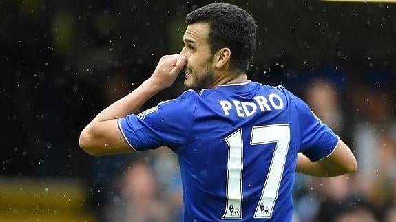 Pedro, con la camiseta del Chelsea. 