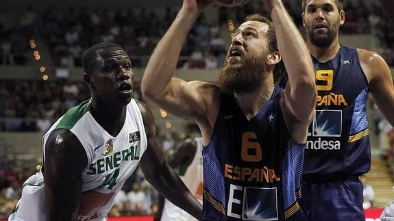 Sergio Rodríguez, en el reciente amistoso ante Senegal.