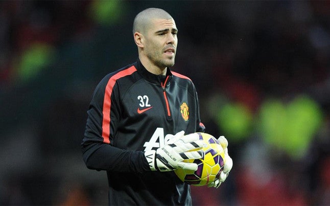 Víctor Valdés, con el Manchester United. 