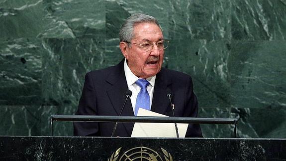 El presidente cubano, Raúl Castro, durante su discurso ante la ONU.