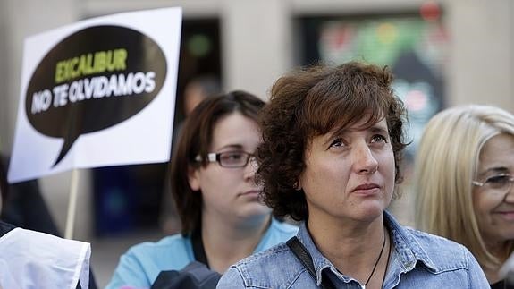 Teresa Romero, en la manifestación de Madrid.