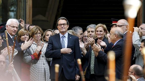 Artur Mas, a su salida del TSJC.