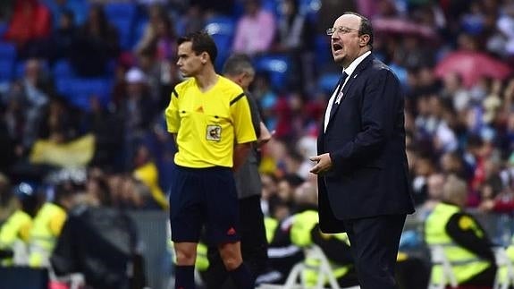 Rafa Benítez, durante el partido ante el Levante. 