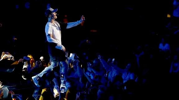 Justin Bieber en el concierto de Oslo.