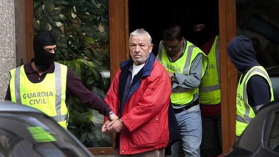 Uno de los miembros de la organización Causa Galiza, detenido ayer. 