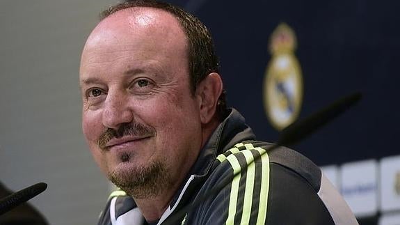 Rafa Benítez, durante la rueda de prensa. 