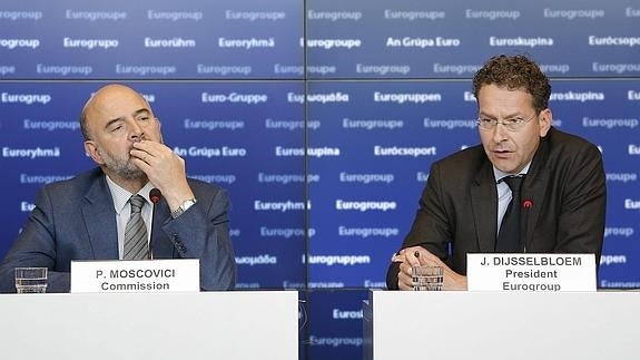 Moscovici y Dijsselbloem.