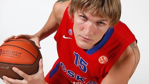 Andrei Kirilenko, durante su época de jugador en el CSKA de Moscú. 