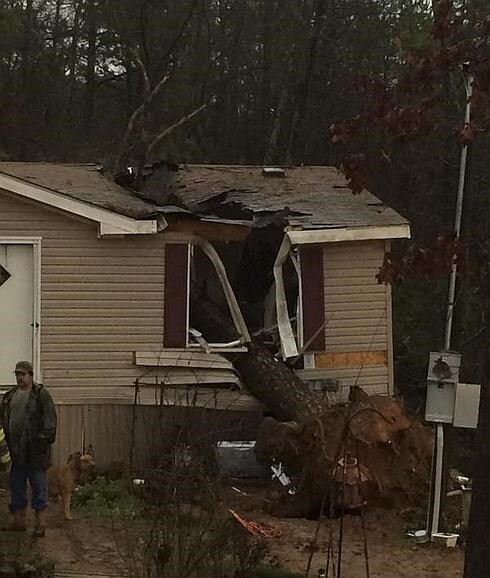 Una casa de Arkansas arrasada por la fuerte tormenta. 