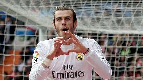 Gareth Bale celebra un gol. 