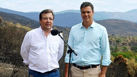 Guillermo Fernández Vara y Pedro Sánchez, en una imagen de archivo.